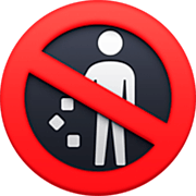 🚯 Emoji Prohibido Tirar Basura en Facebook 15.0.
