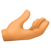 🫴🏽 Emoji Handfläche Nach Oben: mittlere Hautfarbe Facebook 15.0.
