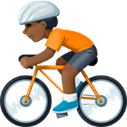 Émoji 🚴🏿 Cycliste : Peau Foncée sur Facebook 15.0.