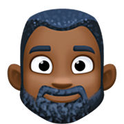 Emoji 🧔🏿 Uomo Con La Barba: Carnagione Scura su Facebook 15.0.
