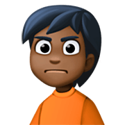 Emoji 🙍🏿 Persona Corrucciata: Carnagione Scura su Facebook 15.0.