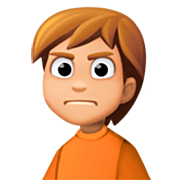 🙍🏼 Emoji missmutige Person: mittelhelle Hautfarbe Facebook 15.0.