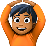 🙆🏾 Emoji Persona Haciendo El Gesto De «de Acuerdo»: Tono De Piel Oscuro Medio en Facebook 15.0.
