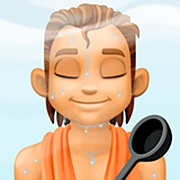 🧖🏽 Emoji Person in Dampfsauna: mittlere Hautfarbe Facebook 15.0.