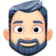 🧔🏻 Emoji Mann: helle Hautfarbe, Bart Facebook 15.0.