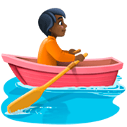 🚣🏿 Emoji Person im Ruderboot: dunkle Hautfarbe Facebook 15.0.