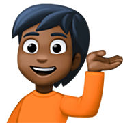 💁🏿 Emoji Persona De Mostrador De Información: Tono De Piel Oscuro en Facebook 15.0.