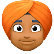 👳🏾 Emoji Person mit Turban: mitteldunkle Hautfarbe Facebook 15.0.