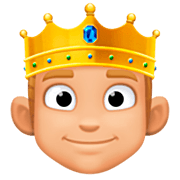 🫅🏼 Emoji Persona Con Corona: Tono De Piel Claro Medio en Facebook 15.0.
