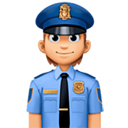 Emoji 👮🏼 Agente Di Polizia: Carnagione Abbastanza Chiara su Facebook 15.0.