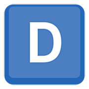 Letra do símbolo indicador regional D Facebook 15.0.