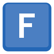 Letra do símbolo indicador regional F Facebook 15.0.