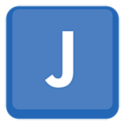 Letra do símbolo indicador regional J Facebook 15.0.