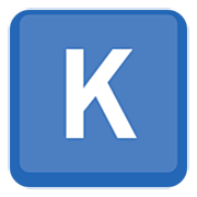 Indicador regional símbolo letra K Facebook 15.0.