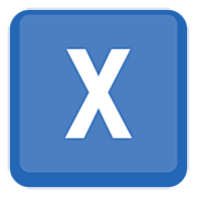 Indicador regional símbolo letra X Facebook 15.0.