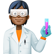 Emoji 🧑🏿‍🔬 Persona Che Lavora In Campo Scientifico: Carnagione Scura su Facebook 15.0.