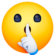 Emoji 🤫 Faccina Che Zittisce su Facebook 15.0.