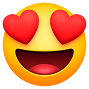 😍 Emoji Cara Sonriendo Con Ojos De Corazón en Facebook 15.0.