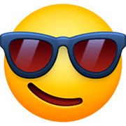 😎 Emoji Cara Sonriendo Con Gafas De Sol en Facebook 15.0.
