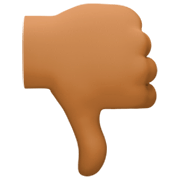 👎🏾 Emoji Daumen runter: mitteldunkle Hautfarbe Facebook 15.0.