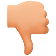 👎🏼 Emoji Daumen runter: mittelhelle Hautfarbe Facebook 15.0.