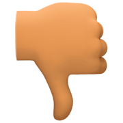 👎🏽 Emoji Daumen runter: mittlere Hautfarbe Facebook 15.0.