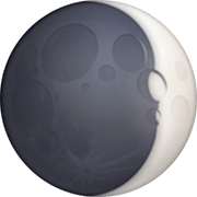 Emoji 🌒 Luna Crescente su Facebook 15.0.