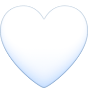 🤍 Emoji weißes Herz Facebook 15.0.