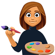 👩🏽‍🎨 Emoji Artista Mujer: Tono De Piel Medio en Facebook 15.0.