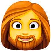 Emoji 🧔‍♀️ Donna Con La Barba su Facebook 15.0.