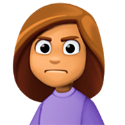 🙍🏽‍♀️ Emoji Mujer Frunciendo El Ceño: Tono De Piel Medio en Facebook 15.0.