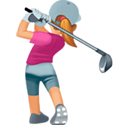 🏌🏼‍♀️ Emoji Mujer Jugando Al Golf: Tono De Piel Claro Medio en Facebook 15.0.