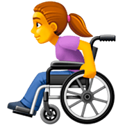 Frau in manuellem Rollstuhl Facebook 15.0.