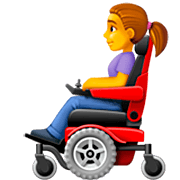 👩‍🦼 Emoji Mulher Em Cadeira De Rodas Motorizada na Facebook 15.0.