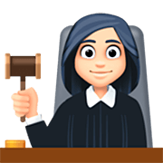 Emoji 👩🏻‍⚖️ Giudice Donna: Carnagione Chiara su Facebook 15.0.