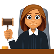 Emoji 👩🏽‍⚖️ Giudice Donna: Carnagione Olivastra su Facebook 15.0.