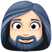 Emoji 🧔🏻‍♀️ Uomo Con La Barba Carnagione Chiara su Facebook 15.0.
