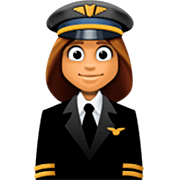 Emoji 👩🏽‍✈️ Pilota Donna: Carnagione Olivastra su Facebook 15.0.