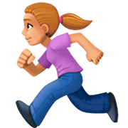 🏃🏼‍♀️ Emoji Mujer Corriendo: Tono De Piel Claro Medio en Facebook 15.0.