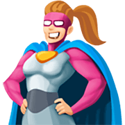 Émoji 🦸🏼‍♀️ Super-héroïne : Peau Moyennement Claire sur Facebook 15.0.