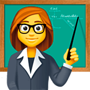 Emoji 👩‍🏫 Professoressa su Facebook 15.0.
