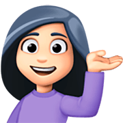 Emoji 💁🏻‍♀️ Donna Con Suggerimento: Carnagione Chiara su Facebook 15.0.
