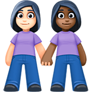 Emoji 👩🏻‍🤝‍👩🏿 Due Donne Che Si Tengono Per Mano: Carnagione Chiara E Carnagione Scura su Facebook 15.0.