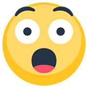 Emoji 😲 Faccina Stupita su Facebook 2.0.