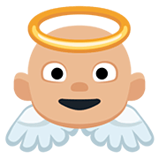 👼🏼 Emoji Bebé ángel: Tono De Piel Claro Medio en Facebook 2.0.