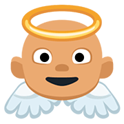 👼🏽 Emoji Bebé ángel: Tono De Piel Medio en Facebook 2.0.