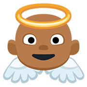 👼🏾 Emoji Bebé ángel: Tono De Piel Oscuro Medio en Facebook 2.0.
