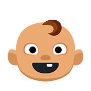 👶🏽 Emoji Bebê: Pele Morena na Facebook 2.0.