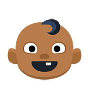 👶🏾 Emoji Bebê: Pele Morena Escura na Facebook 2.0.