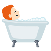🛀🏻 Emoji Pessoa Tomando Banho: Pele Clara na Facebook 2.0.